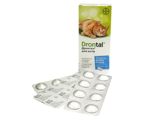 Bayer Drontal Дронтал для дегельминтизации котов и кошек 1 таблетка