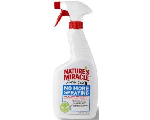 8in1 Nature's Miracle Spraying Stain & Odor Remover Спрей для кішок Антігадін, 709 мл