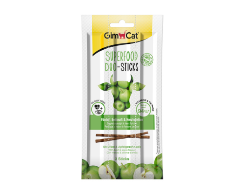 GimCat Superfood Duo-Sticks Дуо-палички з яловичиною і яблуками 3шт
