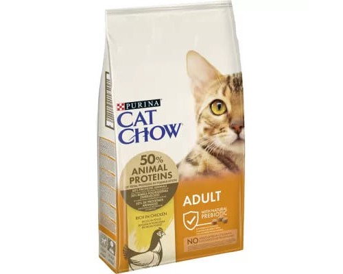 Cat Chow Adult для взрослых котов с курицей и индейкой