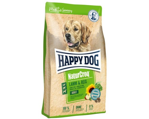 Happy Dog NaturCroq для собак з чутливим травленням з ягням і рисом