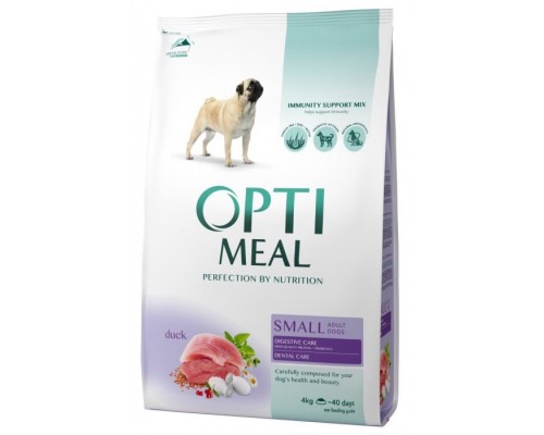 Optimeal (Оптіміл) сухий корм для дорослих собак малих порід, з качкою