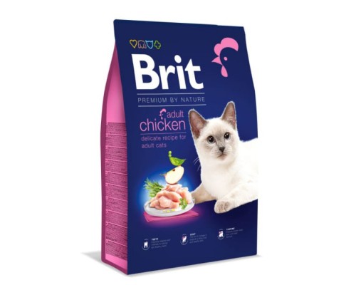 Brit Premium by Nature Cat Adult Chicken с курицей для взрослых кошек