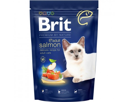 Brit Premium by Nature Cat Adult Salmon з лососем для дорослих кішок