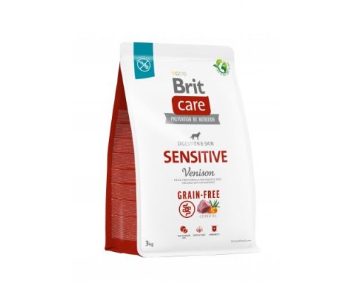 Сухий корм Brit Care Dog Grain-free Sensitive для собак з чутливим травленням, беззерновий з олениною