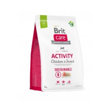 Сухой корм Brit Care Dog Sustainable Activity для собак с повышенной активностью, с курицей и насекомыми