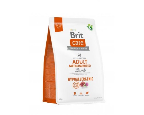 Сухий корм Brit Care Dog Hypoallergenic Adult Medium Breed для собак середніх порід, гіпоалергенний з ягням