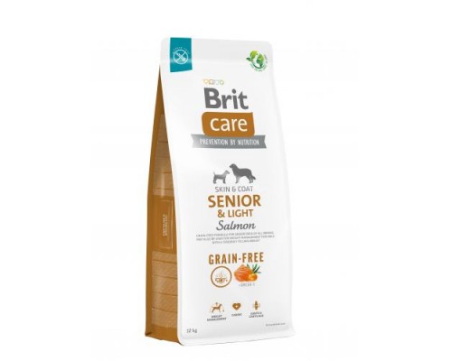 Сухий корм Brit Care Dog Grain-free Senior & Light для старіючих собак, беззерновий з лососем