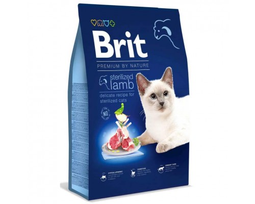 Brit Premium by Nature Cat Sterilised Lamb для стерилизованных кошек и кастрированных котов (яненок)