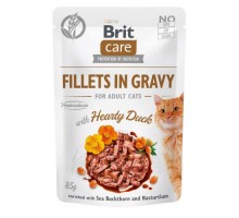 Влажный корм Brit Care Cat Pouch для кошек, филе в соусе, утка, 85 г