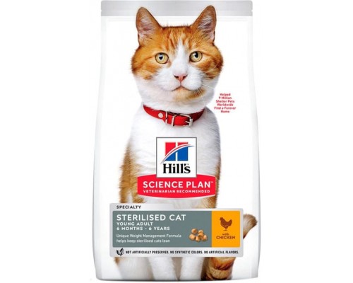 Hill's (Хиллс) Feline Adult Sterilised Cat Chicken Сухой корм для стерилизованных кошек c курицей