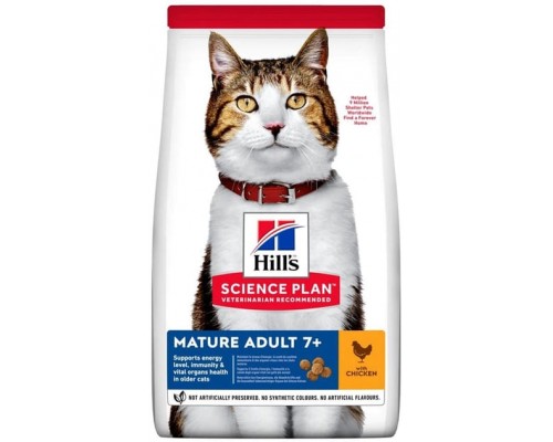 Hill`s (Хиллс) Feline Adult 7+ Mature Chicken Сухой корм для пожилых кошек с курицей