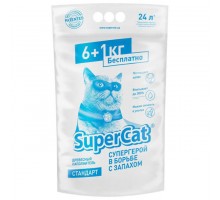 Древесный наполнитель Super Cat синий для кошачьего туалета