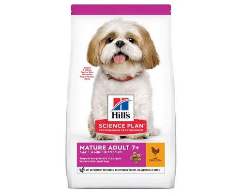 Hills (Хиллс) Mature Adult 7+ Small&Mini Сухой корм для пожилых собак мелких пород с курицей