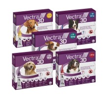 Ceva Vectra 3D (Вектра 3D) Краплі від бліх, вошей, комарів та кліщів для собак, 1 піпетка