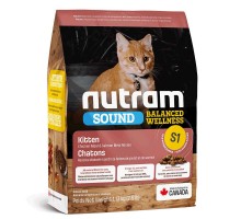 S1 NUTRAM Sound BW Холістик корм для кошенят; з куркою та лососем, 5.4 кг