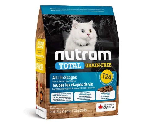 T24 NUTRAM Total GF Холістик для котів всіх життєвих стадій; з лососем та фореллю; без/зерн, 20 кг