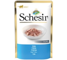Schesir Tuna ШЕЗІР ТУНЕЦЬ в желе натуральні консерви для котів, вологий корм, пауч 85г	
