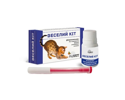 Фітокомплекс для котів ProVET «Веселий Кіт» 20 мл + шприц (для підтримки сечовивідної системи)