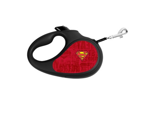 Рулетка WAUDOG з малюнком "Супермен Лого Червоний", чорний