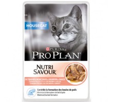 PRO PLAN Housecat для кішок що живуть у приміщенні шматочки лосося у підливці, пауч, 85г