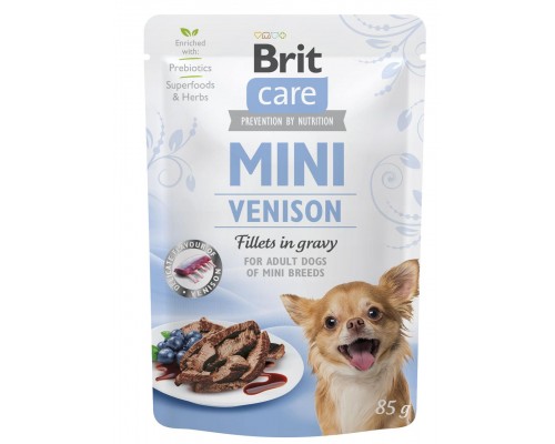 Brit Care Mini Venison Пауч филе дичи в соусе для собак 85 гр
