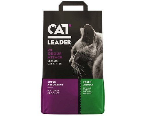 Кет Лідер (CAT LEADER) Подвійна свіжість супер всмоктуючий наповнювач в котячий туалет