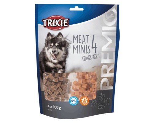 Trixie (Тріксі) Premio 4 Meat Minis Ласощі для собак, курка/качка/ягня/лосось, 400g