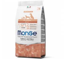 Monge DOG All breeds Adult корм з лососем та рисом для дорослих собак усіх порід