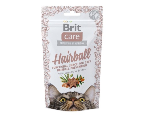 Brit Care Functional Snack Hairball ласощі для профілактики утворення вовняних грудок 50 г