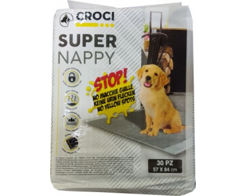 Пеленки для собак CROCI Super Nappy Activated Carbon с актив. углем 57*54 см