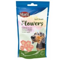 TRIXIE (Трикси) Soft Snack Flowers Лакомство для собак с ягненком и курицей, 75 гр