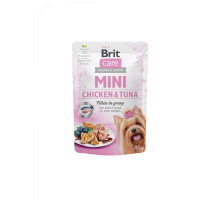 Brit Care Mini Chicken & Tuna павукові філе курка і тунець в соусі для собак 85 гр