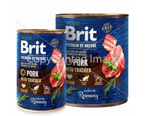 Brit Premium by Nature свинина со свиной трахеей