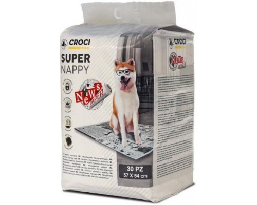Пелюшки для собак CaniAMici Super Nappy, принт газета 57 х 54 см