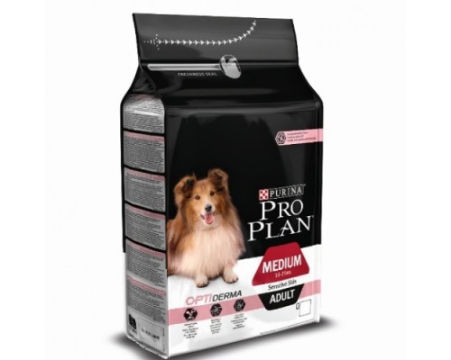 Pro Plan Adult Sensitive Medium для собак склонных к аллергии с лососем, 14кг