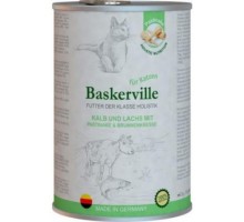 Baskerville (Баскервіль) Телятина і лосось з пастернаком і крес-салатом для котів