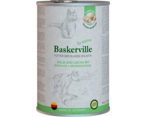 Baskerville (Баскервиль) Телятина и лосось с пастернаком и кресс-салатом для котов