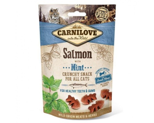 Carnilove Salmon with Mint Ласощі для кішок з лососем і м'ятою для здоров'я зубів і ясен 50 г