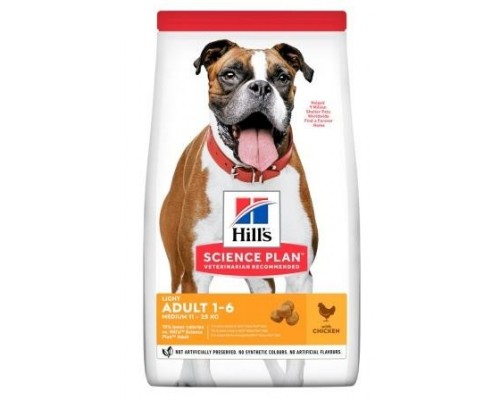 Hills (Хиллс) Adult Light Medium Breed Сухой корм для собак средних пород склонных к ожирению с курицей