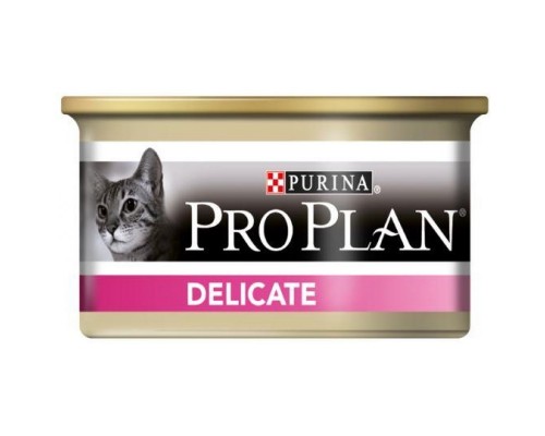 PRO PLAN Delicate для котів з чутливим травленням, паштет з індичкою, ж/б, 85г