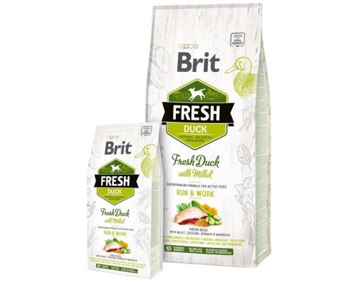 Brit Fresh (Брит Фреш) Adult Active Duck with Millet - беззерновой корм для активних собак всіх порід (качка / пшоно)