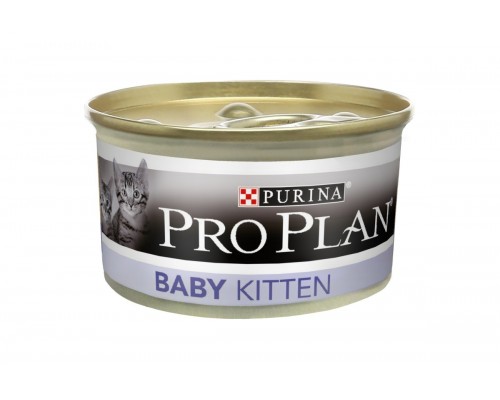 PRO PLAN Baby Kitten корм для котят мусс с курицей, ж/б 85 гр