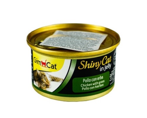 GimCat Shiny Cat с курицей и травой, 70 г