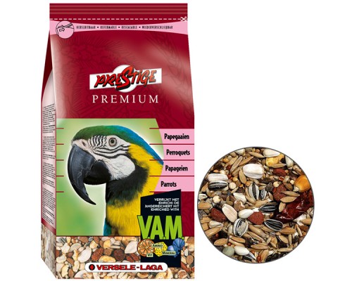 Versele-Laga Prestige Premium Parrots ВЕРСЕЛЕ-ЛАГА ПРЕСТИЖ ПРЕМІУМ ВЕЛИКИЙ ПАПУГА зернова суміш корм для великих папуг , 1 кг.
