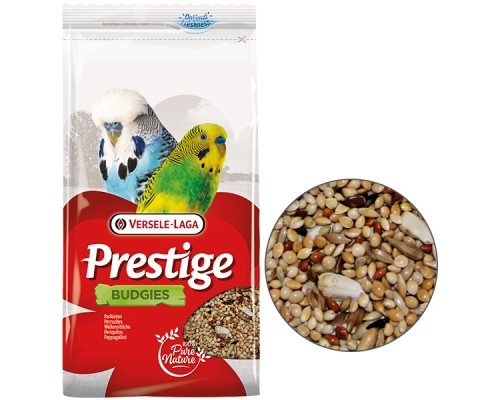 Versele-Laga Prestige Вudgies ВЕРСЕЛЕ-ЛАГА ПРЕСТИЖ ПОПУГАЙЧИК зерновая смесь, корм для волнистых попугаев , 1 кг.