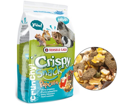 Versele-Laga Crispy Snack Popcorn ВЕРСЕЛЕ-ЛАГА КРІСПІ СНЕК ПОПКОРН додатковий корм ласощі для гризунів , 0.65 кг.