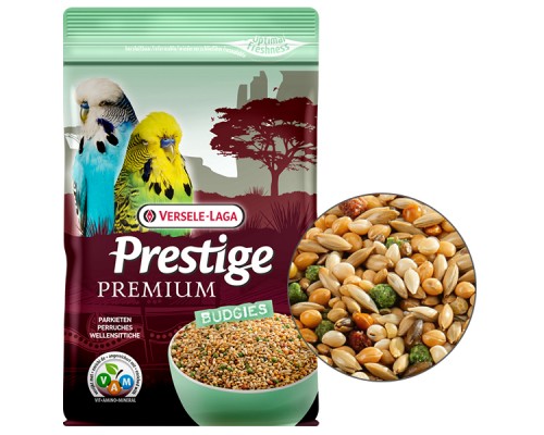 Versele-Laga Prestige Premium Вudgies ВЕРСЕЛЕ-ЛАГА ПРЕСТИЖ ПРЕМІУМ ПАПУЖКА повнораціонний корм для хвилястих папуг , 0.8 кг.