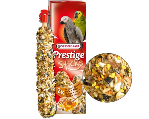 Versele-Laga Prestige Sticks Parrots Nuts & Honey ВЕРСЕЛЕ-ЛАГА ОРЕХИ С МЕДОМ лакомство для крупных попугаев