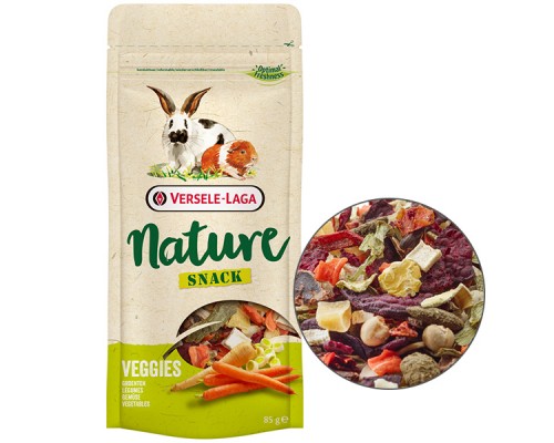 Versele-Laga Nature Snack Veggies ВЕРСЕЛЕ-ЛАГА НАТЮР СНЕК ОВОЧІ додатковий корм ласощі для кроликів та гризунів , 0.085 кг.